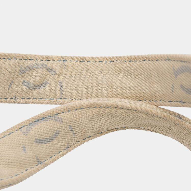 Pre Owned Chanel Blue CC Denim Travel Bag