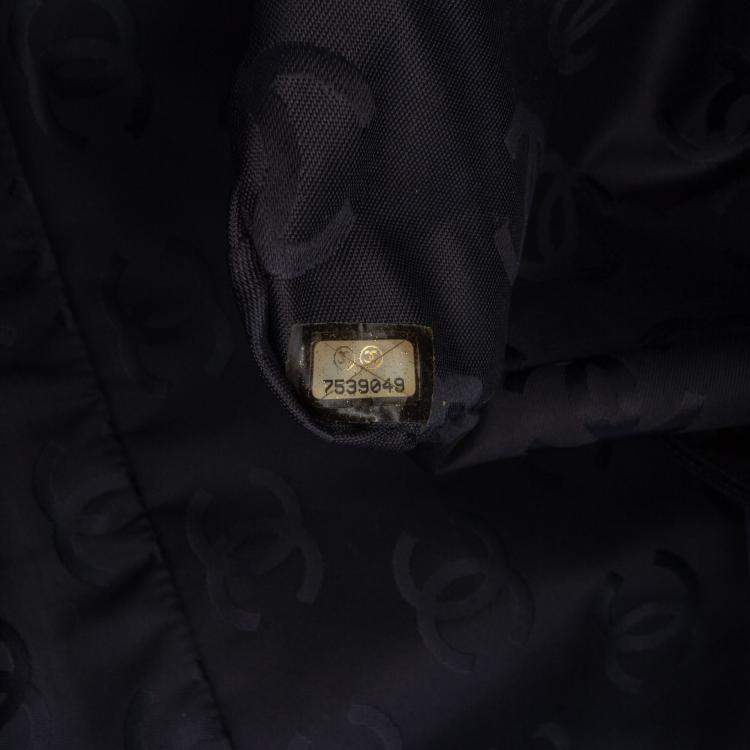 Pre Owned Chanel Blue CC Denim Travel Bag