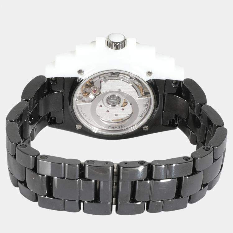 Pre Owned Chanel Black Ceramic J12 H7988 Automatic Women's Wristwatch 38 mm