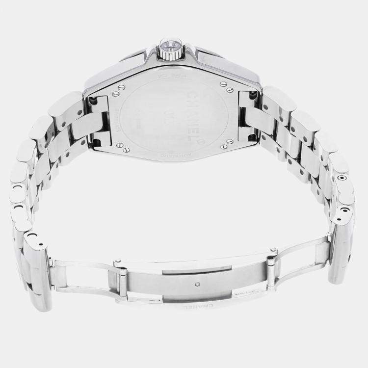 Pre Owned Chanel J12 H2934 Chromatic Gray Arabic Dial Ceramic Steel Automatic Unisex Watch 41 mm