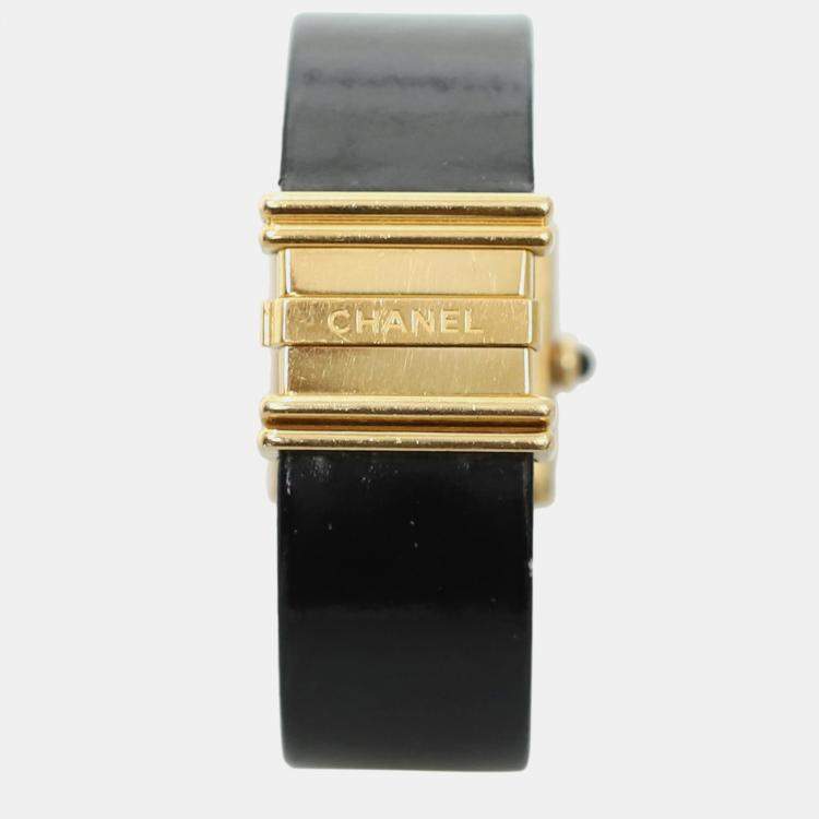 Pre Owned Chanel 18K Yellow Gold Mademoiselle Watch 1989
