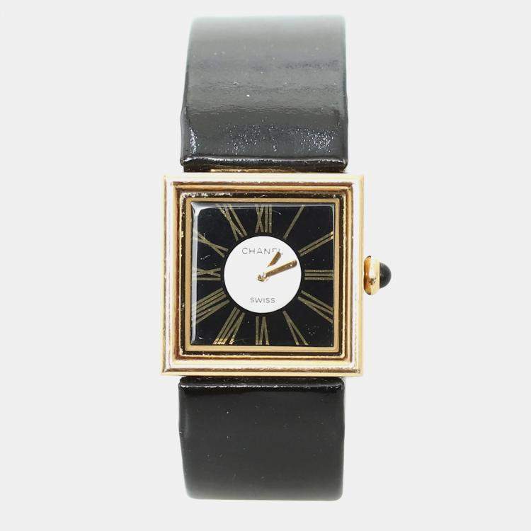 Pre Owned Chanel 18K Yellow Gold Mademoiselle Watch 1989