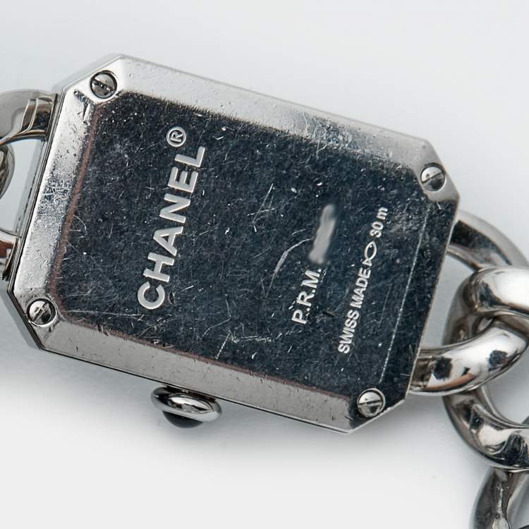 Pre Owned Chanel Black Stainless Steel Diamond Premiere H3252 Women's Wristwatch 15.80 mm