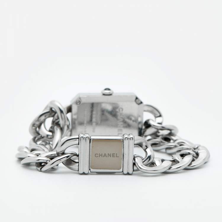 Pre Owned Chanel Black Stainless Steel Diamond Premiere H3252 Women's Wristwatch 15.80 mm