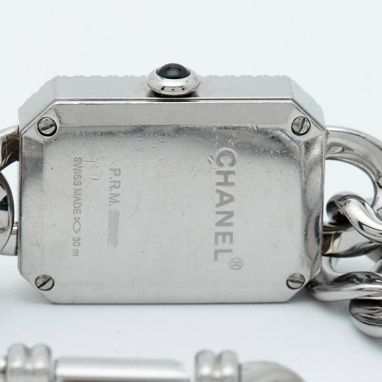 Pre Owned Chanel Black Stainless Steel Diamond Premiere H3252 Women's Wristwatch 15.80 mm