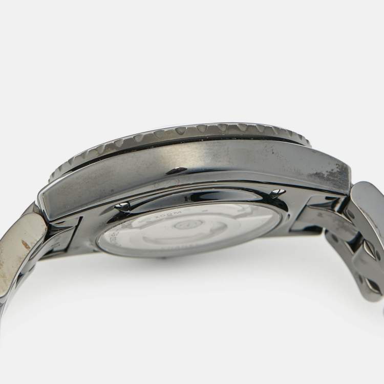 Pre Owned Chanel Black Ceramic Stainless Steel J12 Wanted De Chanel H7418 Women's Wristwatch 38 mm