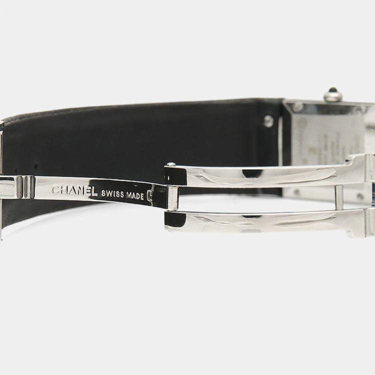 Pre Owned Chanel Matelasse Quartz Black Stainless Steel Women's Wristwatch 19 mm