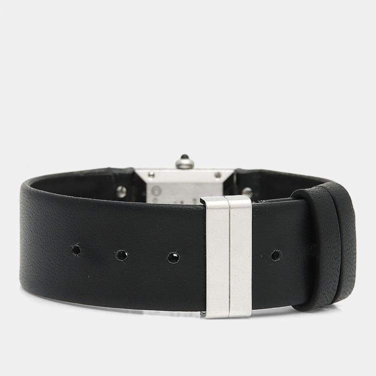 Pre Owned Chanel Matelasse Quartz Black Stainless Steel Women's Wristwatch 19 mm