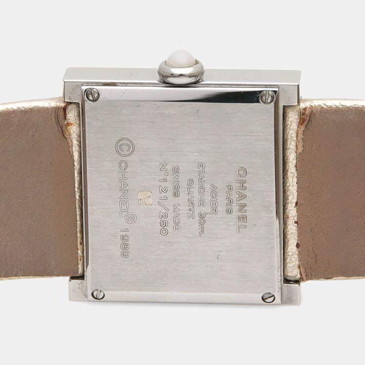 Pre Owned Chanel Mademoiselle Quartz Stainless Steel Women's Wristwatch 22.5 mm