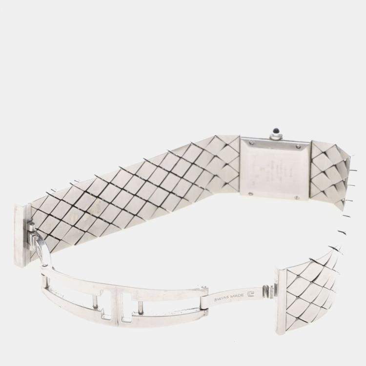 Pre Owned Chanel Matelasse Quartz Stainless Steel Women's Wristwatch 19 mm