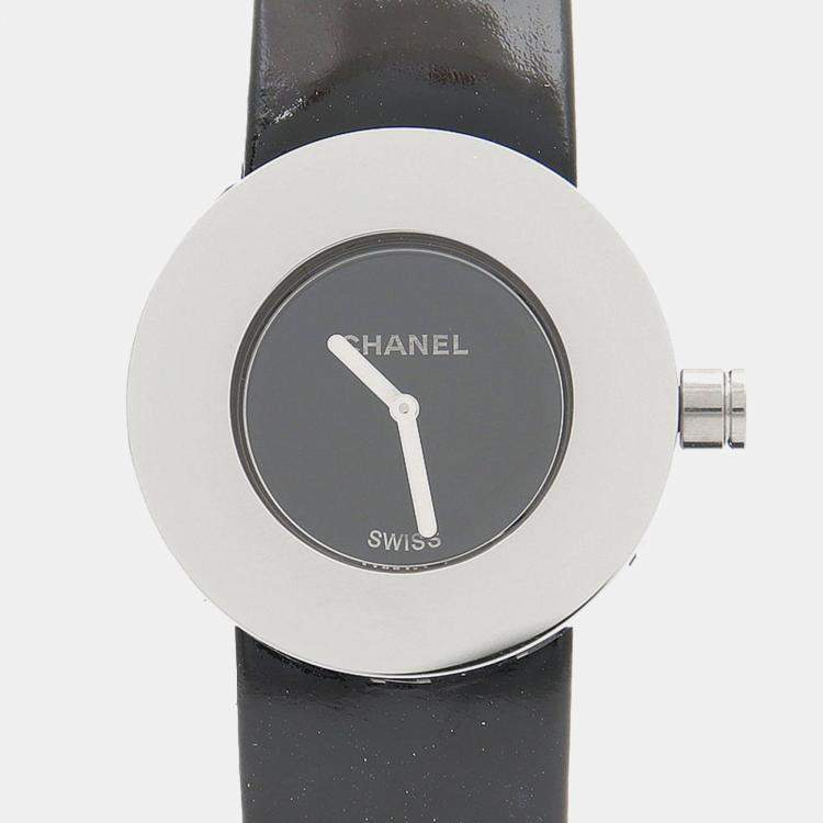 Pre Owned Chanel La Ronde Quartz Black Stainless Steel Women's Wristwatch 29 mm