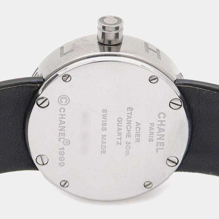 Pre Owned Chanel La Ronde Quartz Black Stainless Steel Women's Wristwatch 29 mm
