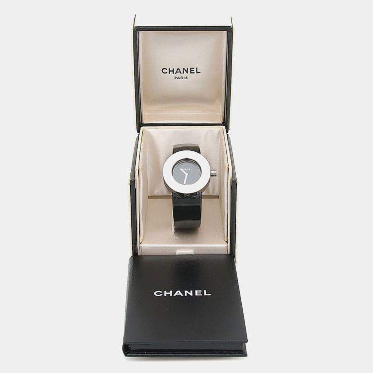 Pre Owned Chanel La Ronde Quartz Black Stainless Steel Women's Wristwatch 29 mm