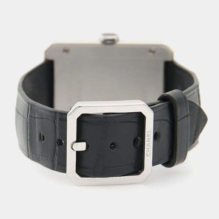 مملوكة مسبقًا Chanel Boyfriend H4884 Quartz Stainless Steel Womens Wristwatch 27 mm