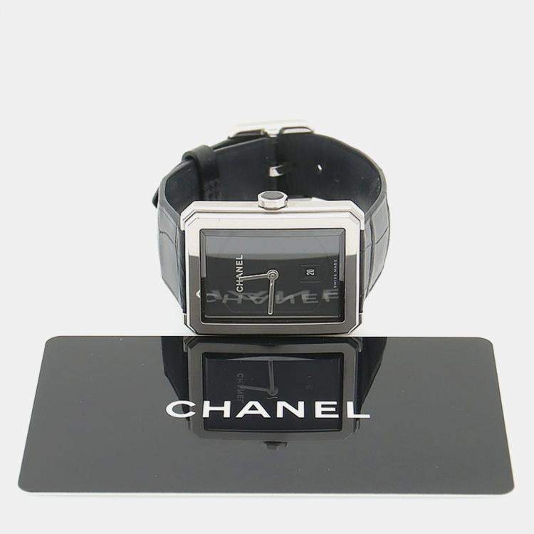 مملوكة مسبقًا Chanel Boyfriend H4884 Quartz Stainless Steel Womens Wristwatch 27 mm