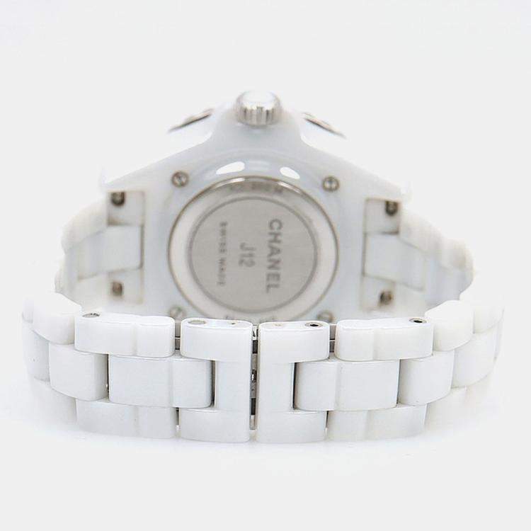 Pre Owned Chanel J12 H5703 Quartz Ceramic Stainless Steel Women's Wristwatch 34 mm