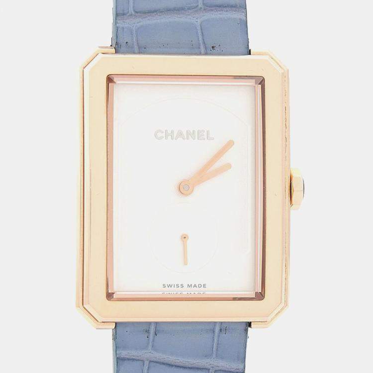 Pre Owned Chanel Boyfriend H4315 Mechanical manual Rose Gold Stainless Steel Men's Wristwatch 28.5 mm
