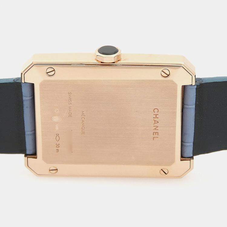Pre Owned Chanel Boyfriend H4315 Mechanical manual Rose Gold Stainless Steel Men's Wristwatch 28.5 mm