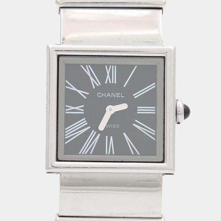 Pre Owned Chanel Mademoiselle Quartz Stainless Steel Women's Wristwatch 22 mm