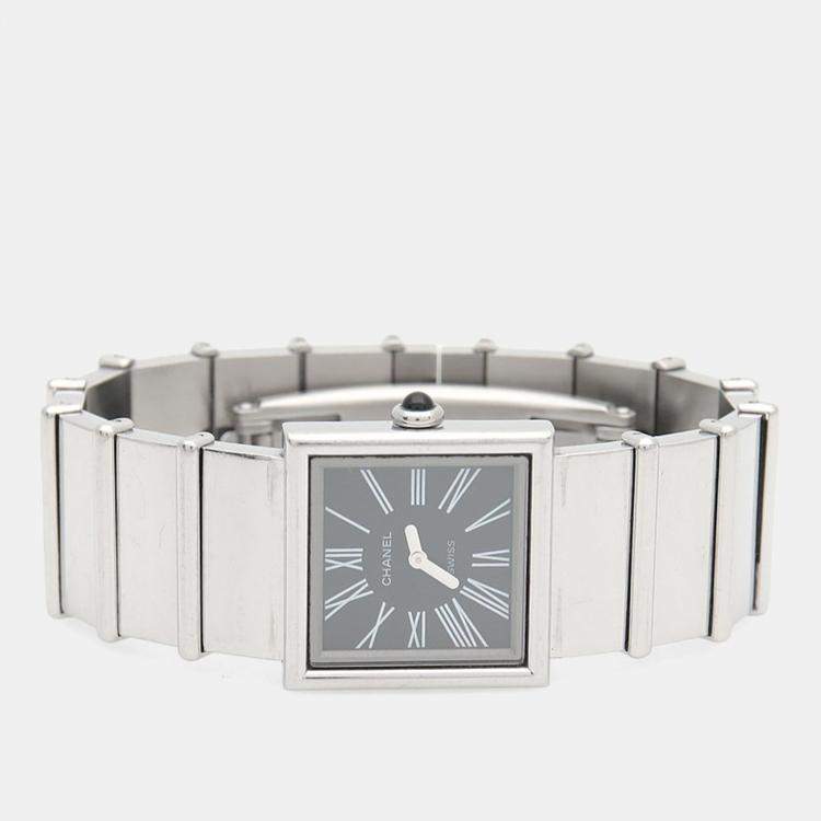 Pre Owned Chanel Mademoiselle Quartz Stainless Steel Women's Wristwatch 22 mm