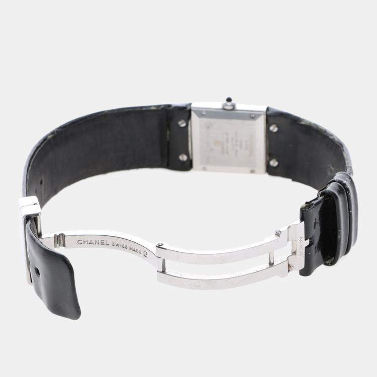 مملوكة مسبقًا Chanel Matelasse Diamond Quartz Stainless Steel Women's Wristwatch 19 mm