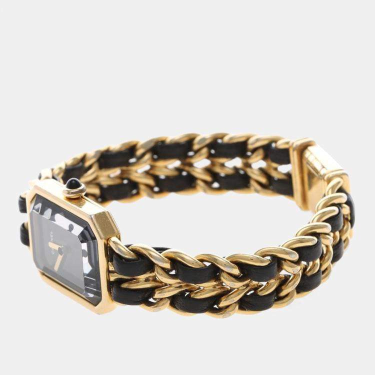 Pre Owned Chanel Premiere Quartz Gold-Plated Stainless Steel Women's Wristwatch 20 mm