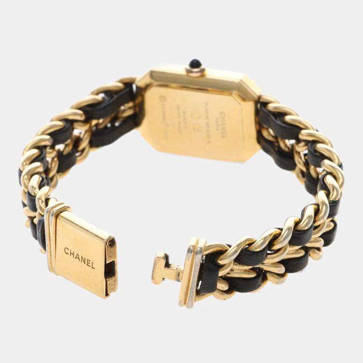 Pre Owned Chanel Premiere Quartz Gold-Plated Stainless Steel Women's Wristwatch 20 mm