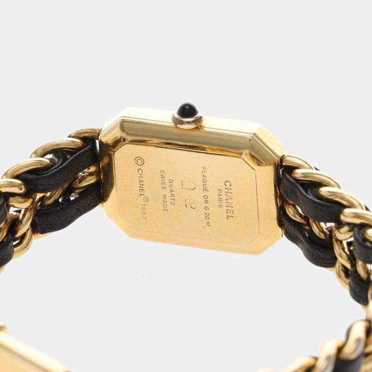 Pre Owned Chanel Premiere Quartz Gold-Plated Stainless Steel Women's Wristwatch 20 mm