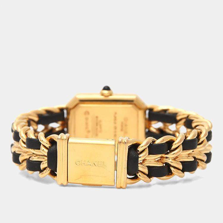 Pre Owned Chanel Premiere Quartz Gold-Plated Stainless Steel Women's Wristwatch  20 x 26 mm