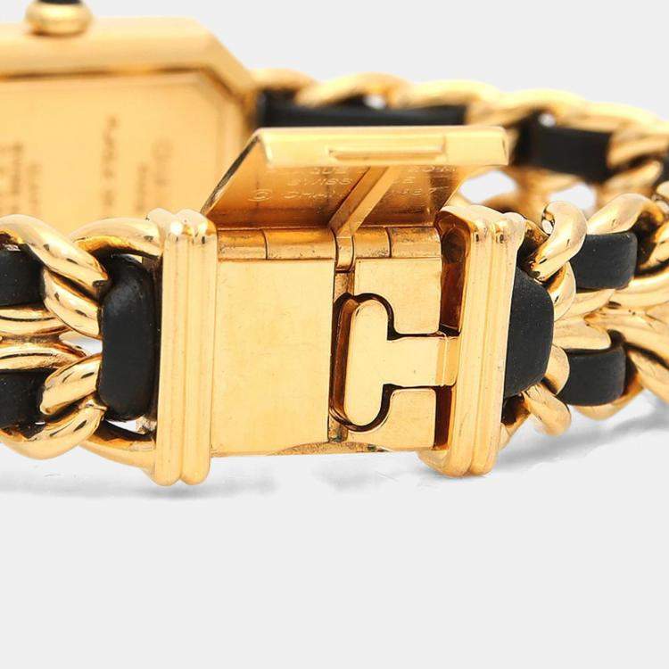 Pre Owned Chanel Premiere Quartz Gold-Plated Stainless Steel Women's Wristwatch  20 x 26 mm