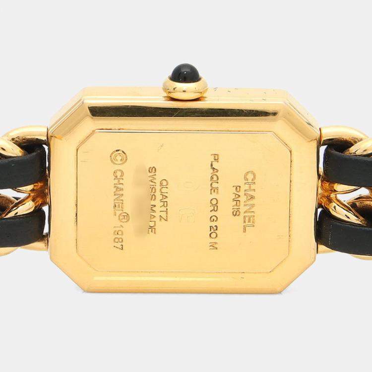 Pre Owned Chanel Premiere Quartz Gold-Plated Stainless Steel Women's Wristwatch  20 x 26 mm