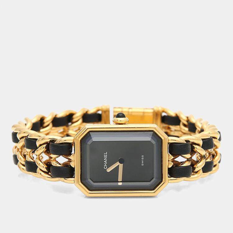 Pre Owned Chanel Premiere Quartz Gold-Plated Stainless Steel Women's Wristwatch  20 x 26 mm