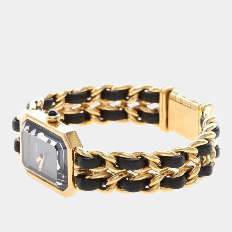 مملوكة مسبقًا Chanel Premiere Quartz Gold-Plated Stainless Steel Women's Wristwatch 20 mm