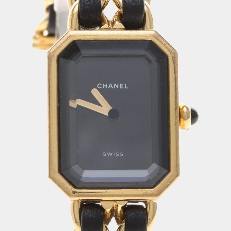 مملوكة مسبقًا Chanel Premiere Quartz Gold-Plated Stainless Steel Women's Wristwatch 20 mm