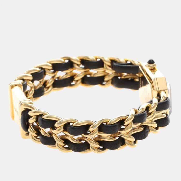مملوكة مسبقًا Chanel Premiere Quartz Gold-Plated Stainless Steel Women's Wristwatch 20 mm