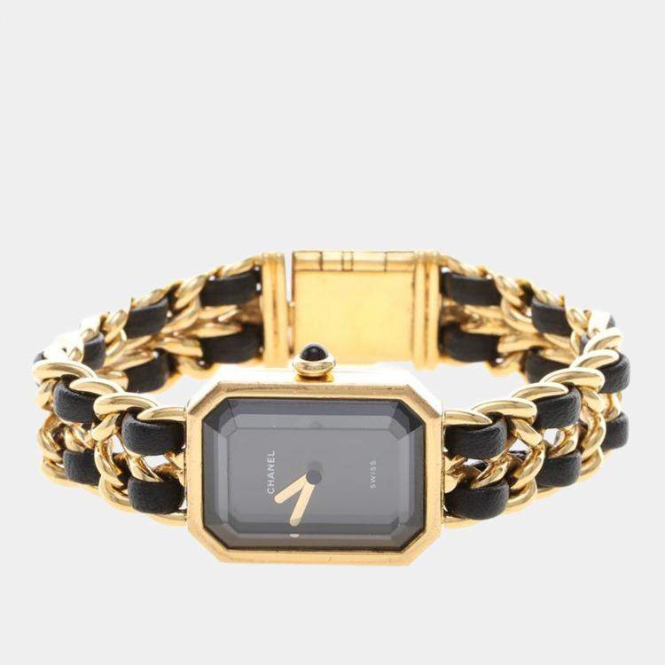 مملوكة مسبقًا Chanel Premiere Quartz Gold-Plated Stainless Steel Women's Wristwatch 20 mm