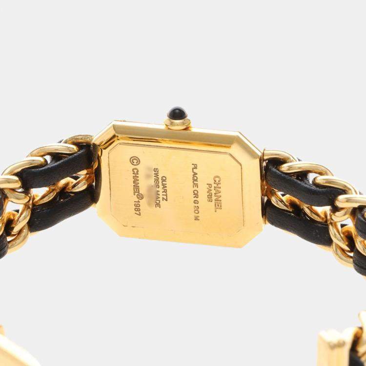 Pre Owned Chanel Premiere Quartz Gold-Plated Stainless Steel Women's Wristwatch 20*26 mm