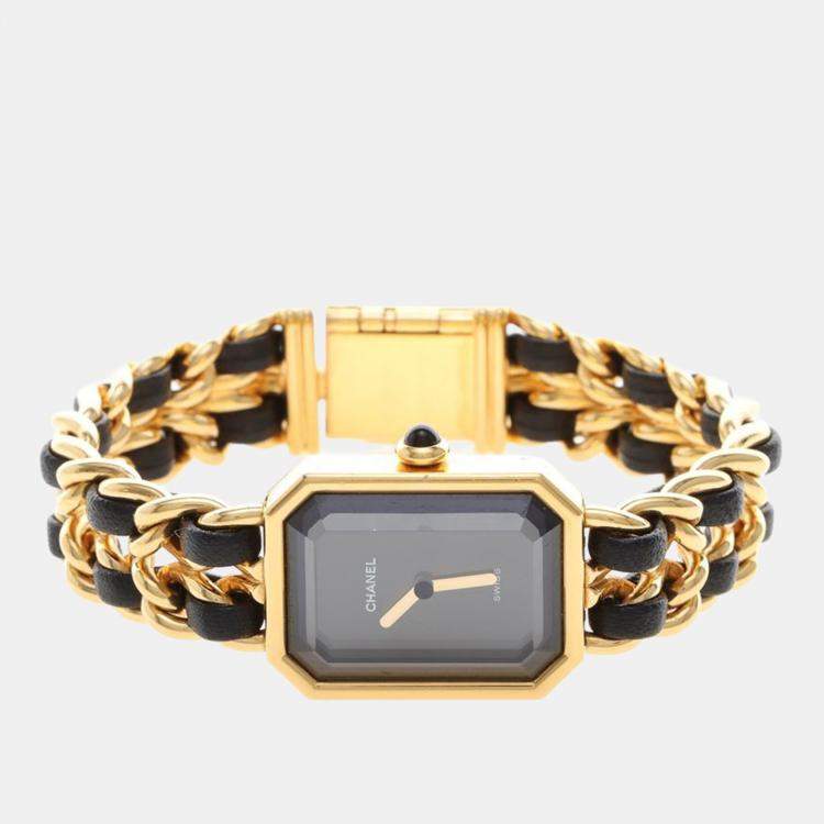 Pre Owned Chanel Premiere Quartz Gold-Plated Stainless Steel Women's Wristwatch 20*26 mm