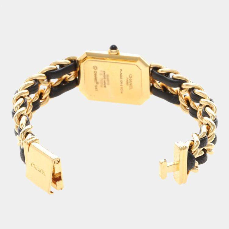 Pre Owned Chanel Premiere Quartz Gold-Plated Stainless Steel Women's Wristwatch 20*26 mm