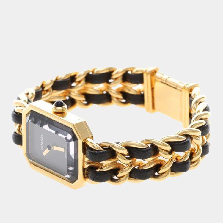 Pre Owned Chanel Premiere Quartz Gold-Plated Stainless Steel Women's Wristwatch 20*26 mm