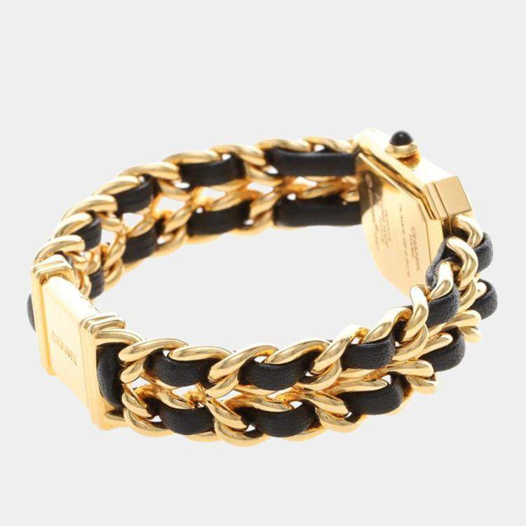 Pre Owned Chanel Premiere Quartz Gold-Plated Stainless Steel Women's Wristwatch 20*26 mm