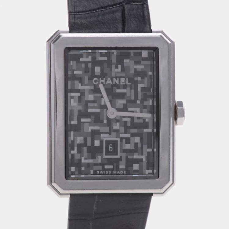 Pre Owned Chanel Boyfriend Quartz Stainless Steel Women's Wristwatch 27 mm