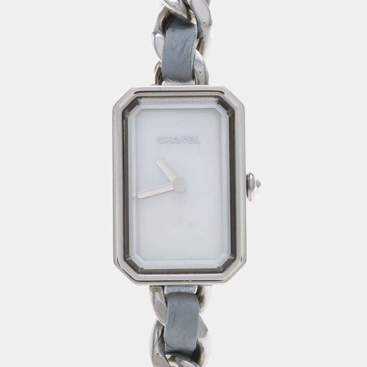 Pre Owned Chanel Premiere Rock Quartz Sky Blue Stainless Steel Women's Wristwatch 16 mm