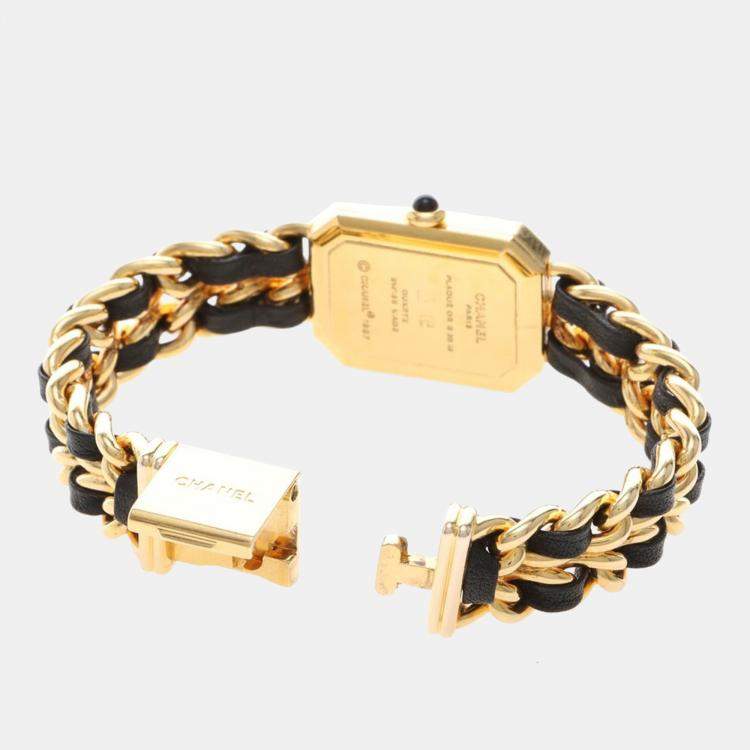 Pre Owned Chanel Premiere Quartz Gold-Plated Stainless Steel Women's Wristwatch 20 mm