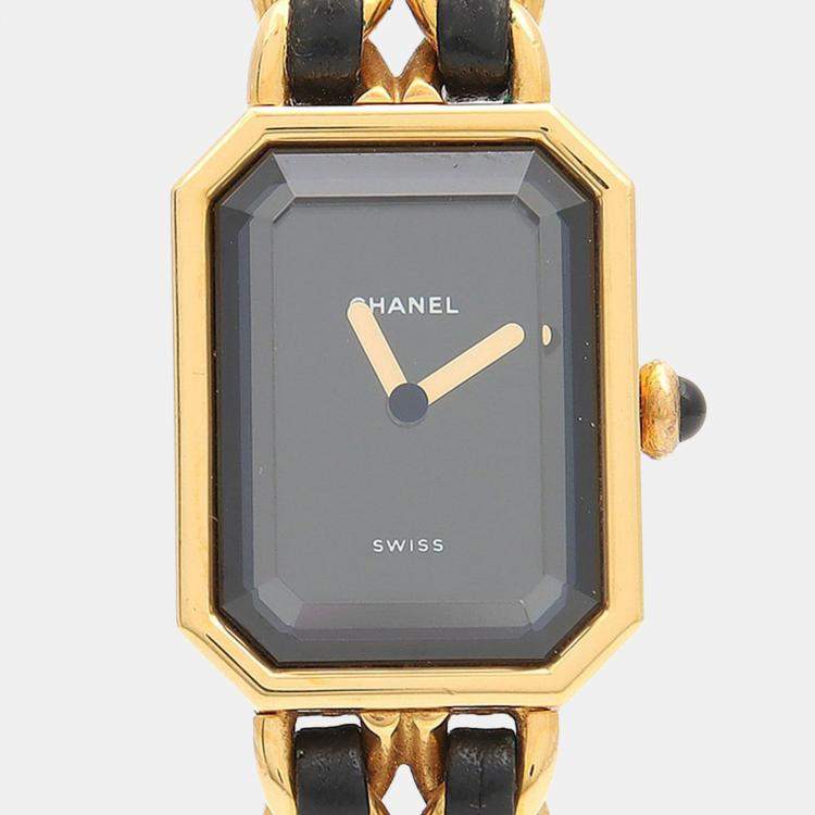 Pre Owned Chanel Premiere Quartz Gold Plated Stainless Steel Women's Wristwatch 20 mm