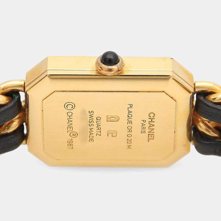 Pre Owned Chanel Premiere Quartz Gold Plated Stainless Steel Women's Wristwatch 20 mm