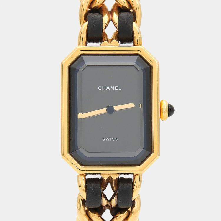 Pre Owned Chanel Premiere Quartz Gold Plated Stainless Steel Womenâs Wristwatch 20 mm