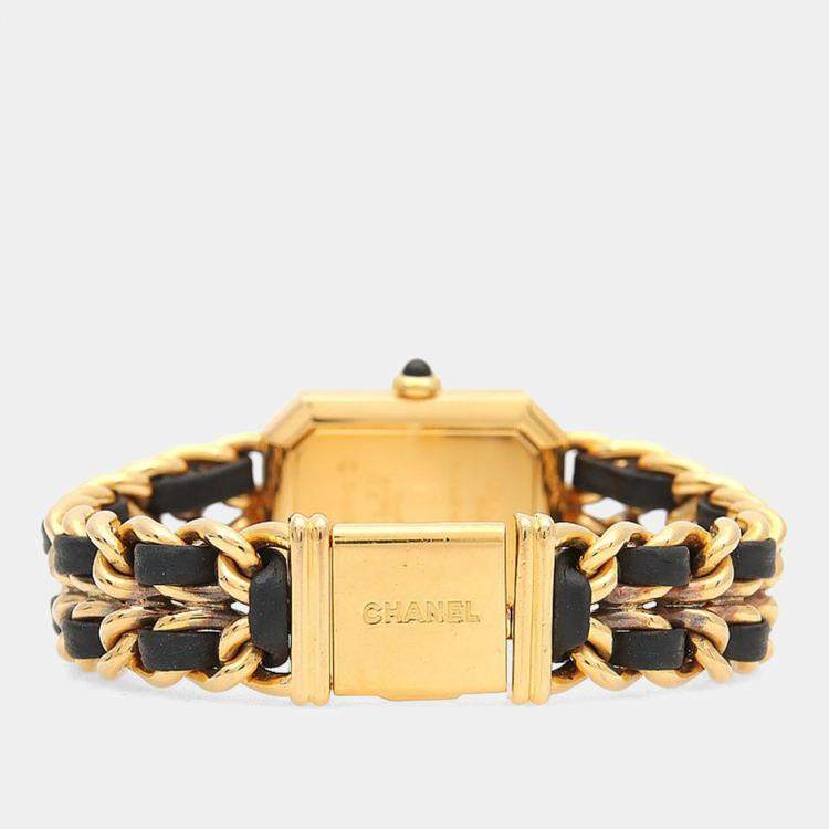 Pre Owned Chanel Premiere Quartz Gold Plated Stainless Steel Womenâs Wristwatch 20 mm