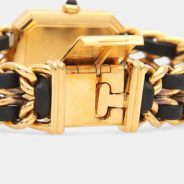 Pre Owned Chanel Premiere Quartz Gold Plated Stainless Steel Womenâs Wristwatch 20 mm