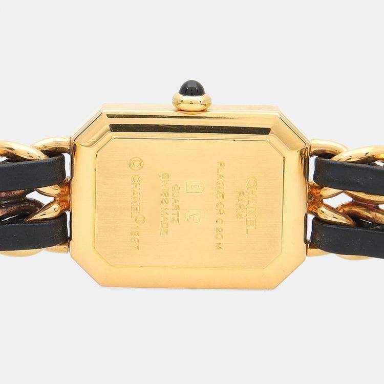 Pre Owned Chanel Premiere Quartz Gold Plated Stainless Steel Womenâs Wristwatch 20 mm
